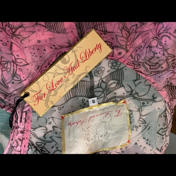 Johnny Was 4LNL Silk pocket tunic size S NWT - Picture 5 of 6